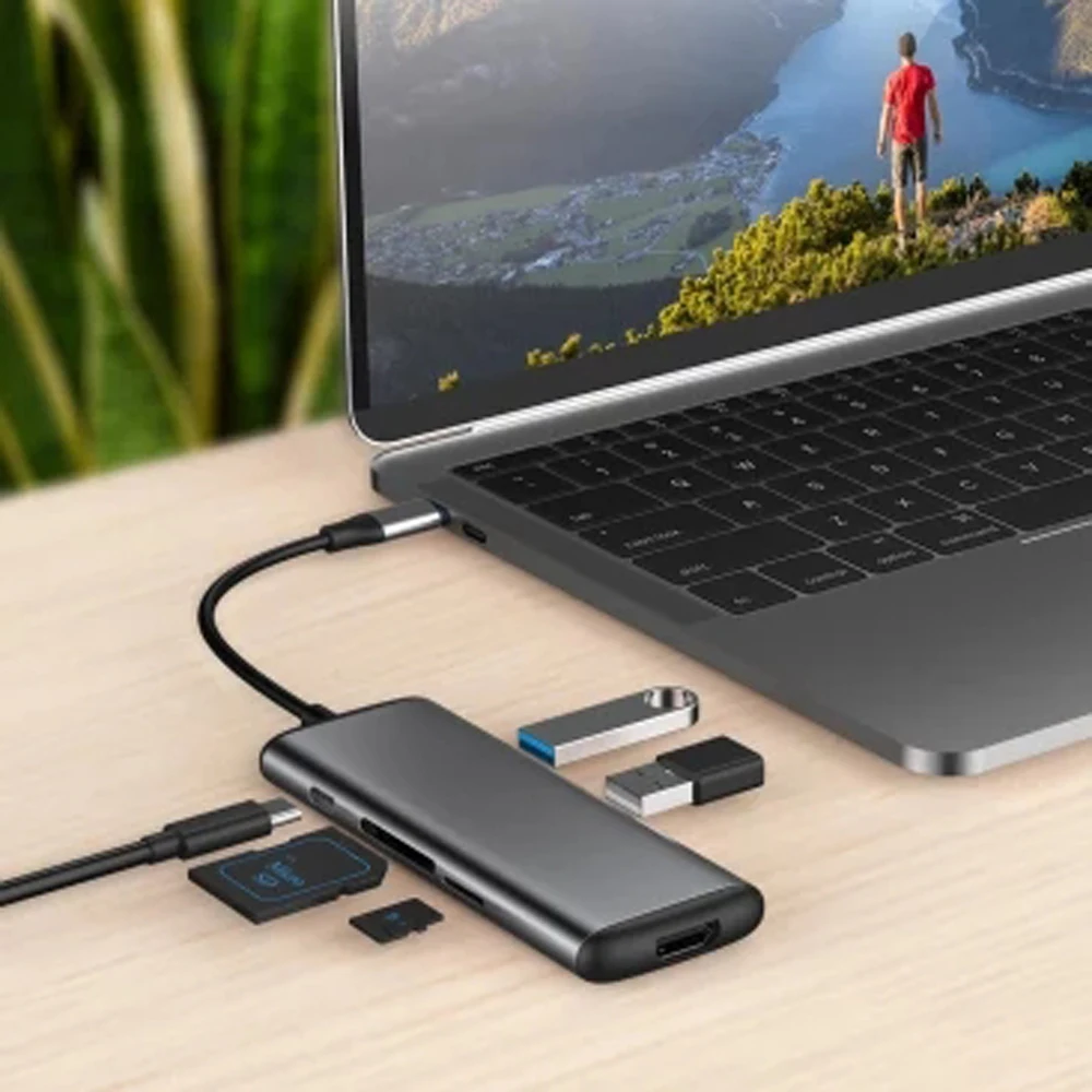 Xiaomi mijia hagios 6 в 1 type-c к HDMI USB 3,0 устройство для чтения карт SD TF PD зарядный адаптер концентратор для iPhone мобильного телефона ПК
