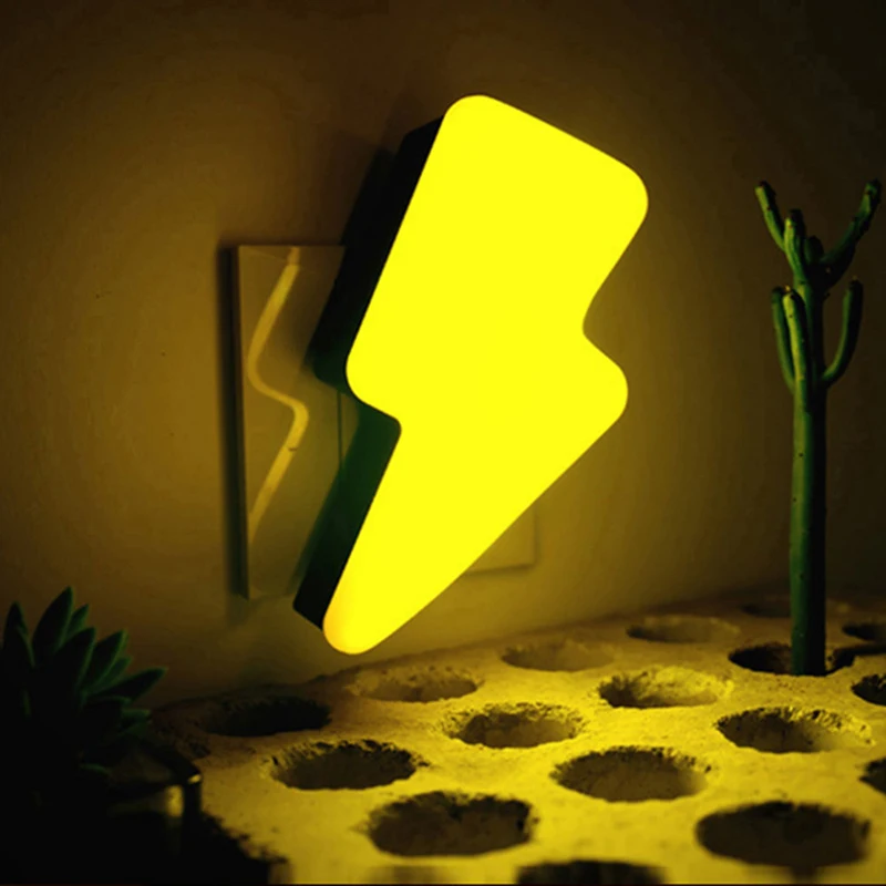 Mycyk newCreative Design lightning сенсор ночник Настенный светильник лампа 220В Электрический