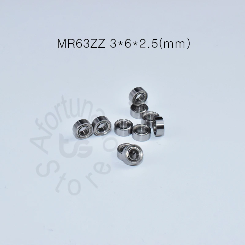 MR63ZZ 3*6*2.5(mm) 10pieces bearing ABEC-5 Metal Sealed Miniature Mini Bearing free shipping MR MR63 chrome steel bearing