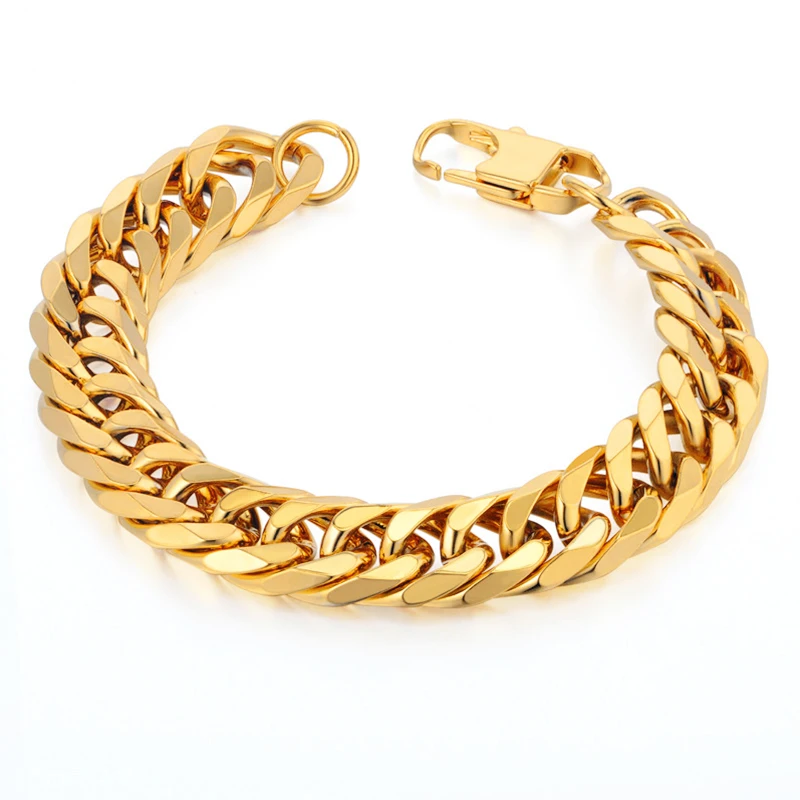 Браслет цепочка мужской из нержавеющей стали толщиной 14 мм|cuban link bracelet|chain