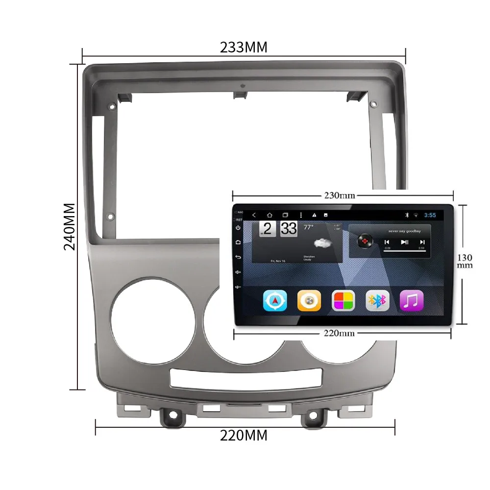 Автомобильная стерео панель Рамка для FORD i-Max 2007+ Mazda(5) Premacy 2005+ Double din 9 дюймов панель приборной панели Ремонт установка приборной панели
