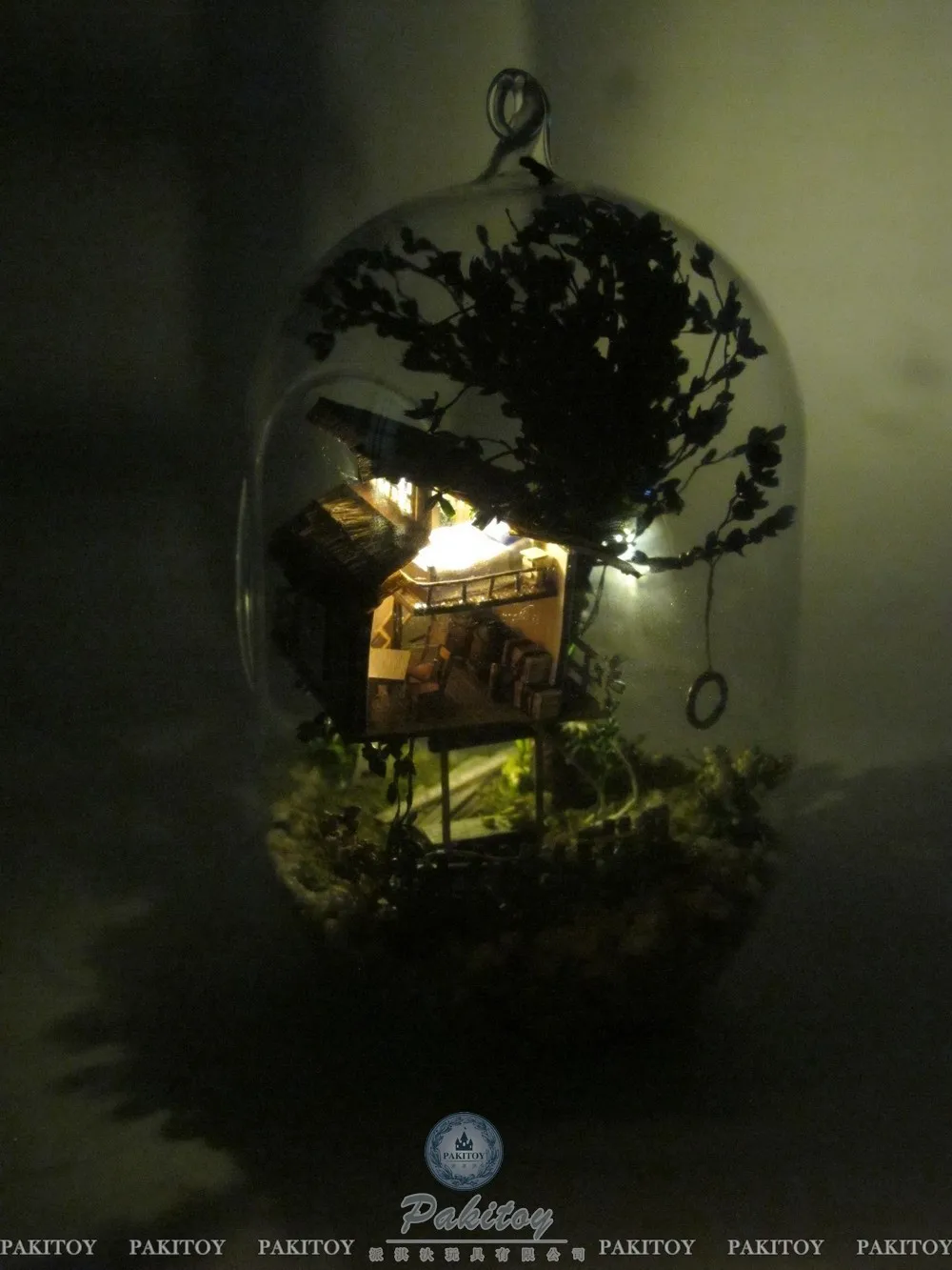 SC02 DIY стеклянный шар Кукольный дом деревянный Мини джунгли кукольный домик миниатюрная Подарочная игрушка