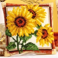 Pattern001 коллекция Подушка с гобеленом вышивка крестиком Набор подушек объемная Наволочка акриловая пряжа наборы для вышивки цветы - Цвет: Прозрачный