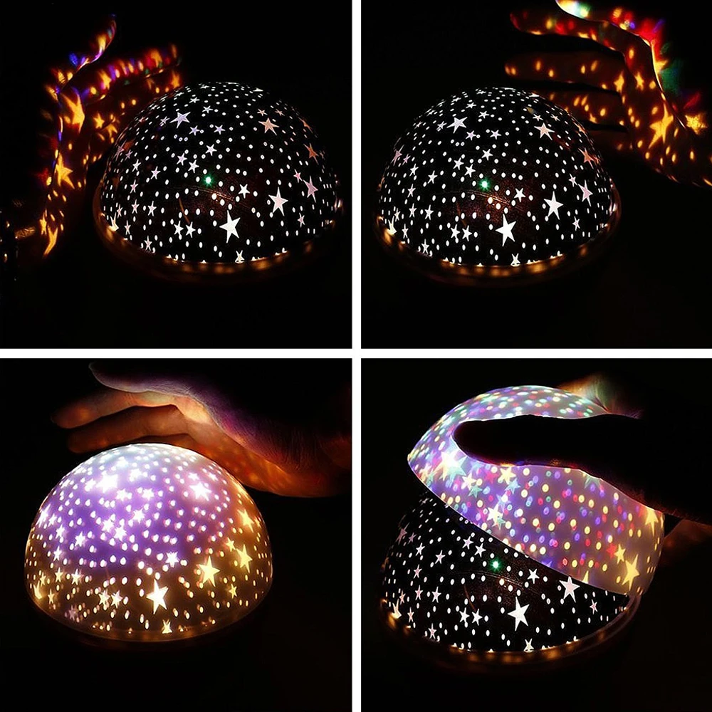 Распродажа 8 различных форм звезд светильник с вращающимся затемнением Лампа для