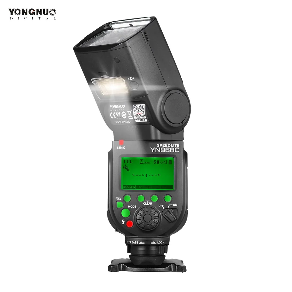 YONGNUO YN968C Беспроводная ttl вспышка Speedlite для Canon DSLR камер 1/8000s HSS Встроенный светодиодный светильник, совместимый с YN622C YN560