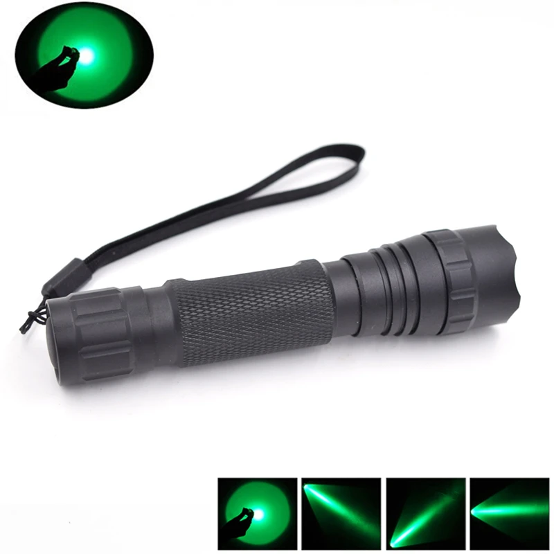 1 Режим светодиодный фонарик Lanterna зеленый свет мини вспышка для охоты Лампе torche LED