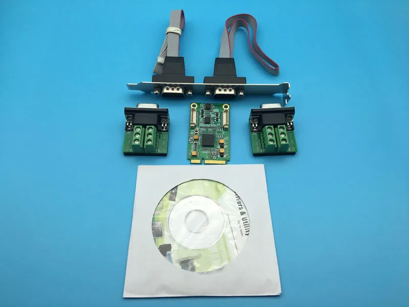 Mini PCI-Express на 2 порта RS422 RS485 промышленный последовательный контроллер плата
