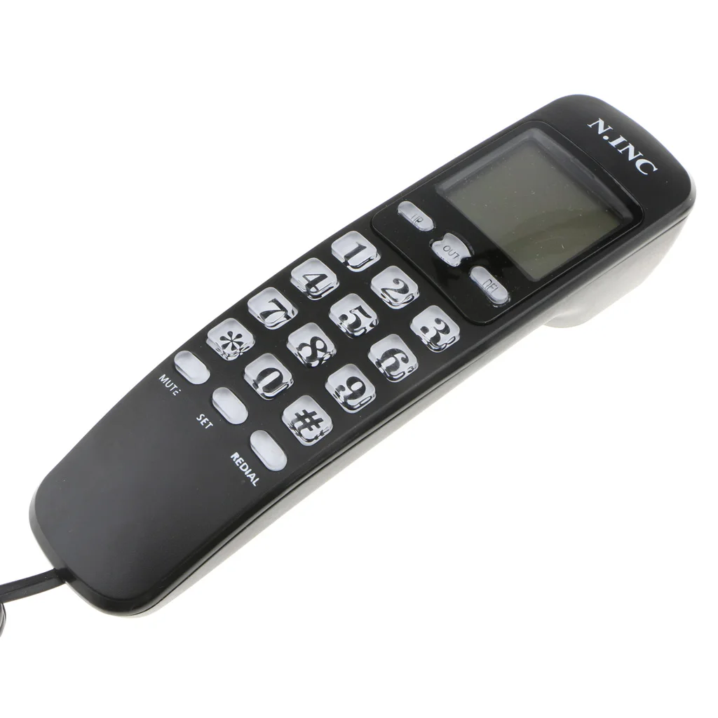 ABS Материал DTMF/FSK система дуэли настольный проводной телефонный динамик Определитель номера телефонный ЖК-дисплей черный