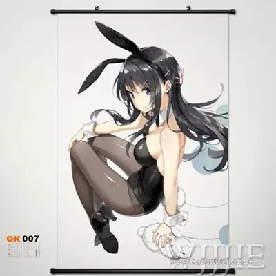 Домашний декор японский плакат стены прокрутки Rascal Sakurajima Mai Bunny Girl
