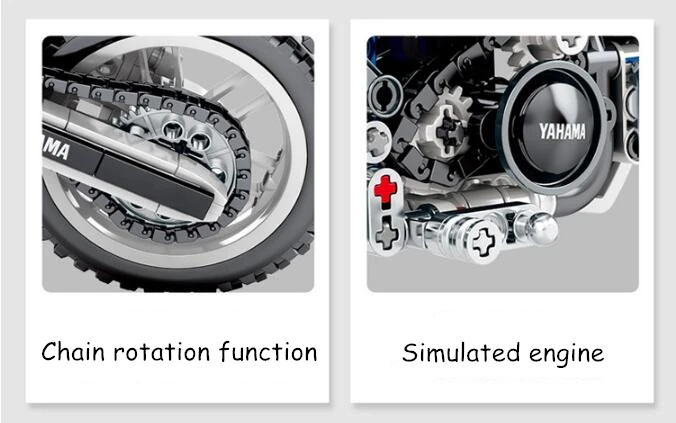 799 шт. мотоцикла Мото строительные блоки внедорожный мотоцикл Кирпичи Модель