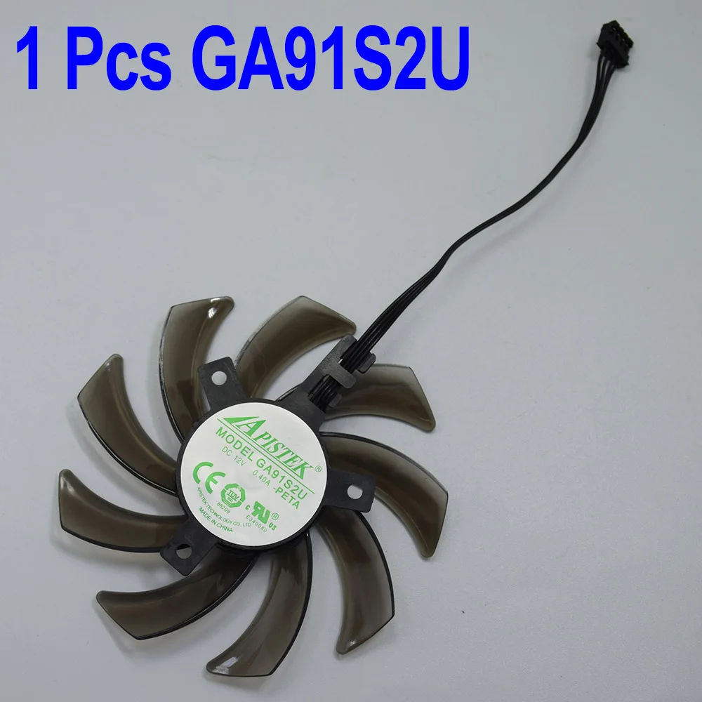 1 Pcs GA91S2U 85 мм GA91S2U 0.40A кулер Замена вентилятора для MAXSUN Palit GTX 1060 1066 1070 gainward 1070ti P106-100 Охлаждения видеокарты - Цвет лезвия: 1 Pcs GA91S2U