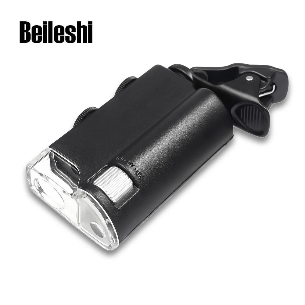 Beileshi 60 100X светодиодный регулируемый микроскоп для мобильного телефона с