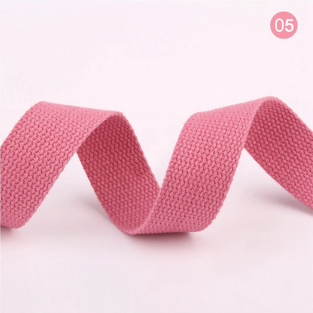 Pink 5 метров 25 мм холст Ribbotn полиэстер хлопок тесьма ремень высокая прочность Рюкзак ремень швейная лента наружная сумка части - Цвет: Pink