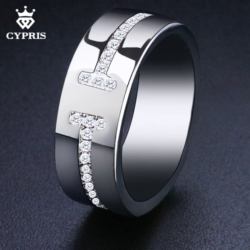 Распродажа кольцо простое унисекс серебро прочный покрытый белым золотом