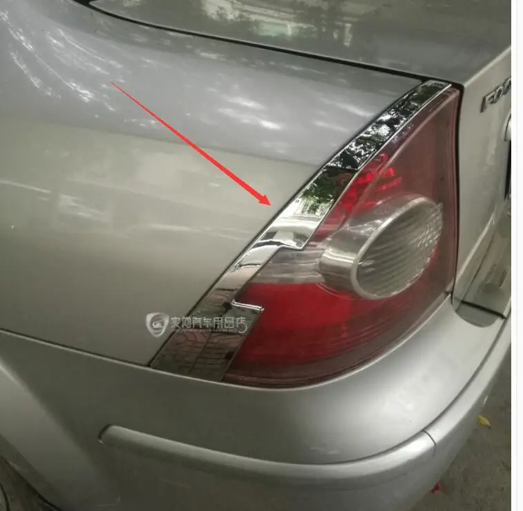 2 Для Ford Focus 2008 2009 2010 2011 4 двери автомобиля ABS Хромированная задняя фара для украшения 2 шт - Цвет: 2