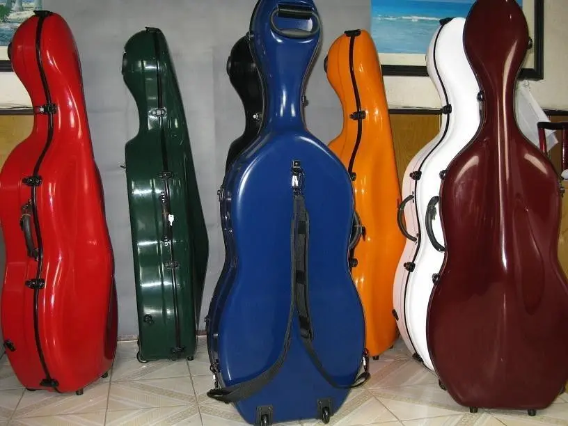 Новый 4/4 синий стекловолокно Виолончель жесткий чехол с wheells|Деревянные