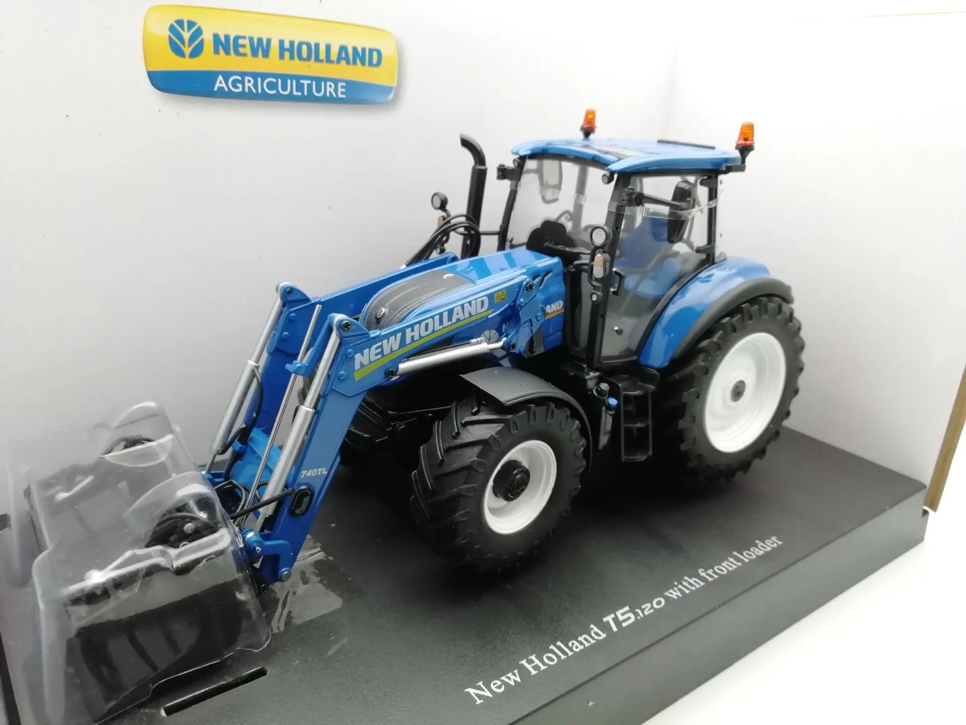 UH 4958 1:32, новая голландская модель T5.120 с погрузчиком 750TL, сельскохозяйственные тракторы, литая модель автомобиля, игрушки для детей, детские игрушки