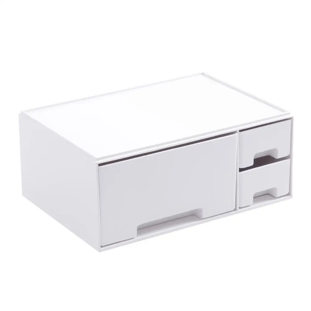 white drawer Комбинированный ящик тип макияж Органайзер коробка туалетный столик оформление рабочего стола коробка белая пластиковая подставка для помад - Цвет: white drawer
