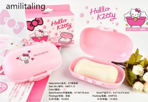 Новинка держатель для мыла Hello Kitty PP с защитой от протечек чехол путешествий мыла|