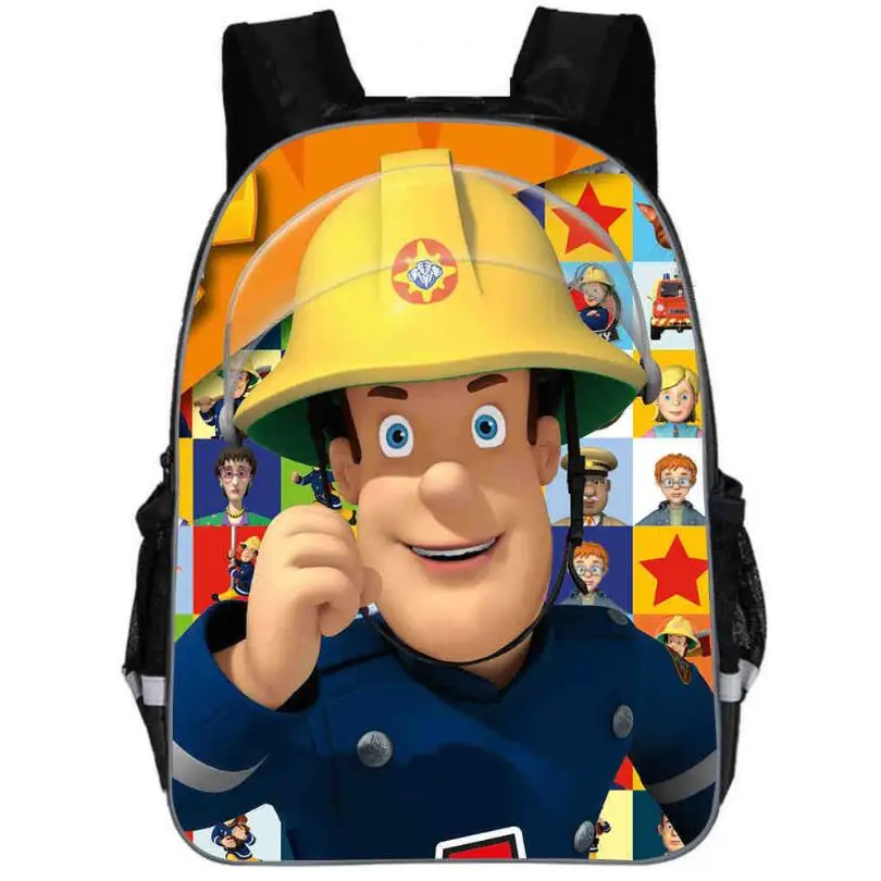 Новейшие школьные ранцы с принтом героев мультфильмов пожарный Сэм для