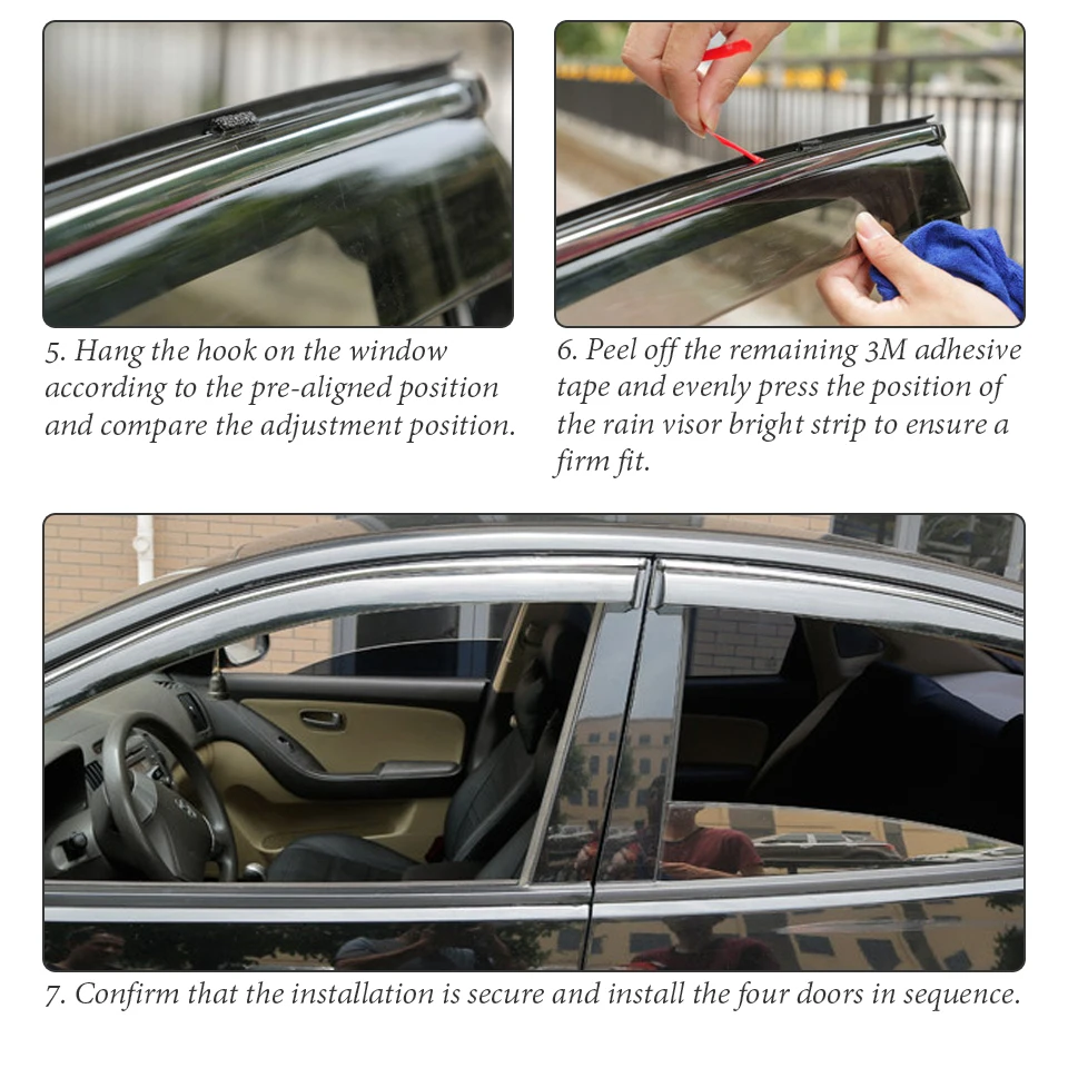 BOOMBLOCK автомобильный чехол, козырек для окон, защита от солнца, дождя, ветра, отражающий тент, щит ABS для Toyota Corolla 2007 2008 2009 2010 2011 2012 2013