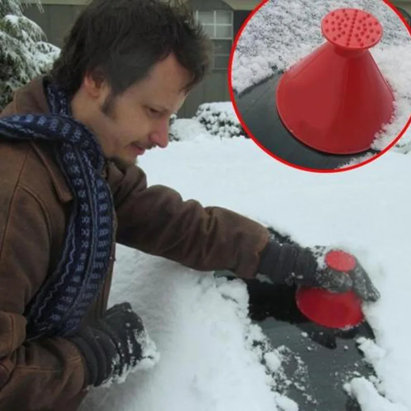 Big Size Ice Scraper Window glass cleaning tool scraper Outdoor Funnel Windshield Magic home Snow Remover Car Tool Cone Shaped | Автомобили