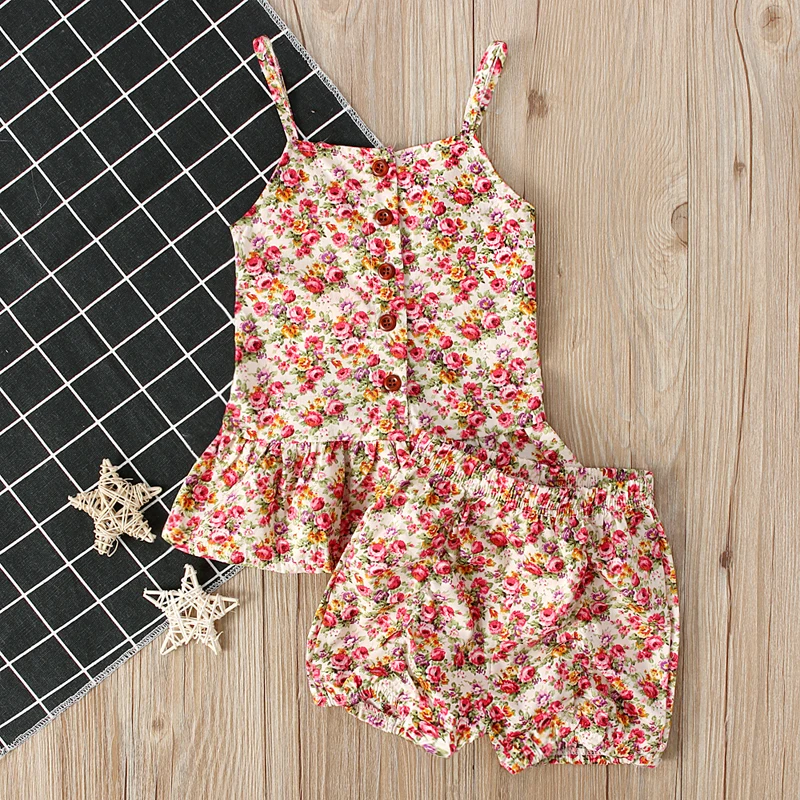 Rorychen Одежда для новорожденных девочек 2019 Цветочная футболка платье Топы Шорты