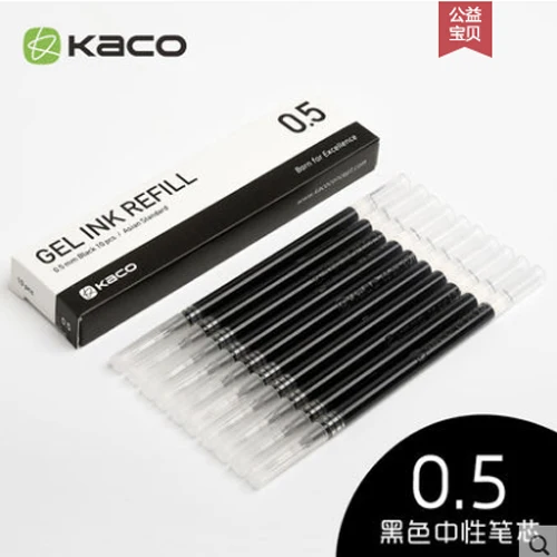 Balck filter 10 шт. Новое прибытие Xiaomi Мини Смарт-Kaco ручка 0,5 мм с сердечником прочная ручка 10 шт./кор. пополнения цвет: черный, синий красные чернила - Цвет: Balck filter