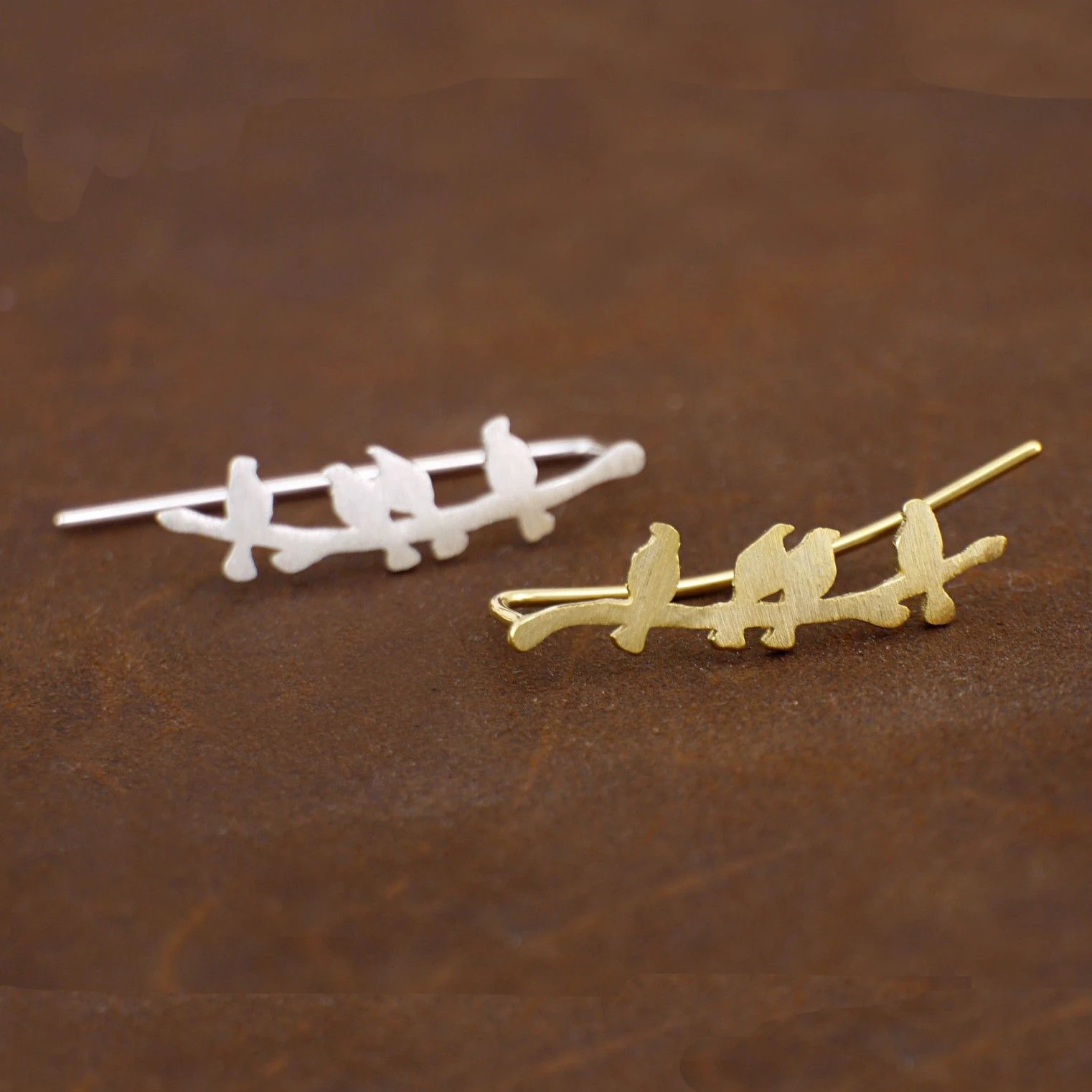 Женские серьги гвоздики в форме U из стерлингового серебра 925