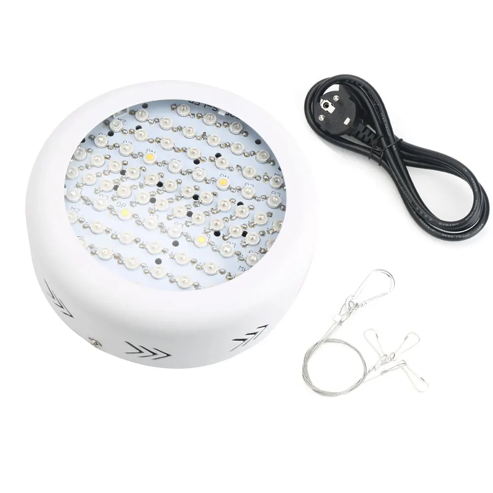 Полный спектр Мини UFO высокой мощности AC85 ~ 265 В 216 Вт 52Red + 12 синий 2 теплый белый 2IR 2UV