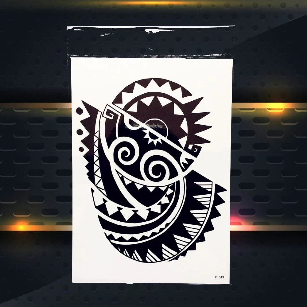 Темные крылья Ангела Водонепроницаемый Временные татуировки Черный конструкций