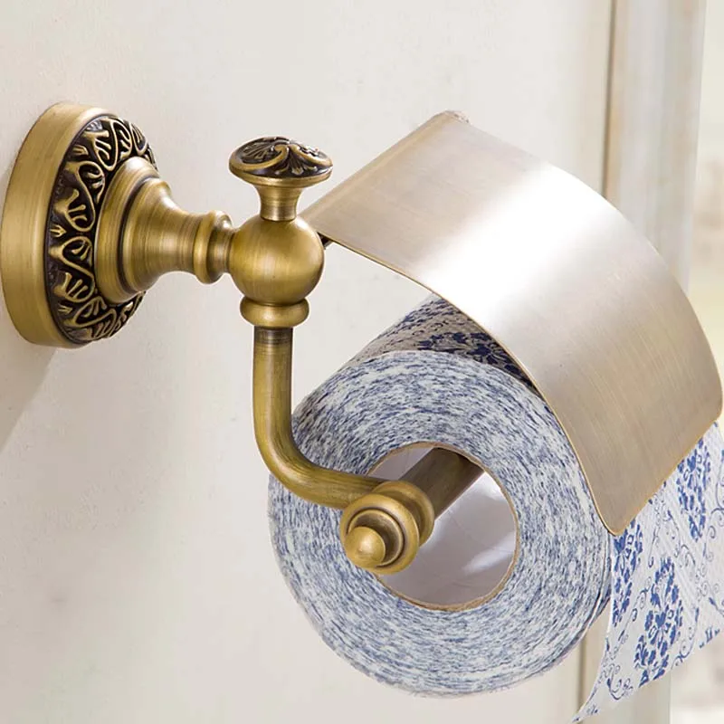 Оптом и в розницу художественный держатель для туалетной бумаги латунный