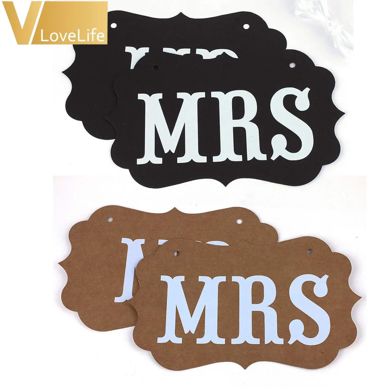 Свадебные Photobooth Реквизит Гирлянда высокое качество баннера картона MR MRS реквизит
