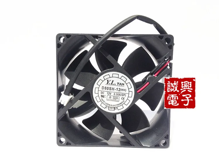 

Free Delivery.8025 12V 0.30A D80SH-12 8CM chassis cooling fan power supply common