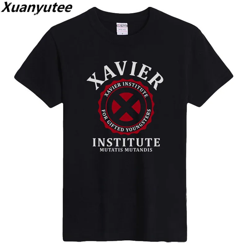 Xuanyute Xavier Institute T-shirt Men Summer Cotton O-neck Short Sleeved EU S 3XL Big Yard Casual Fit Print Gift Tee Shirt Homme | Мужская