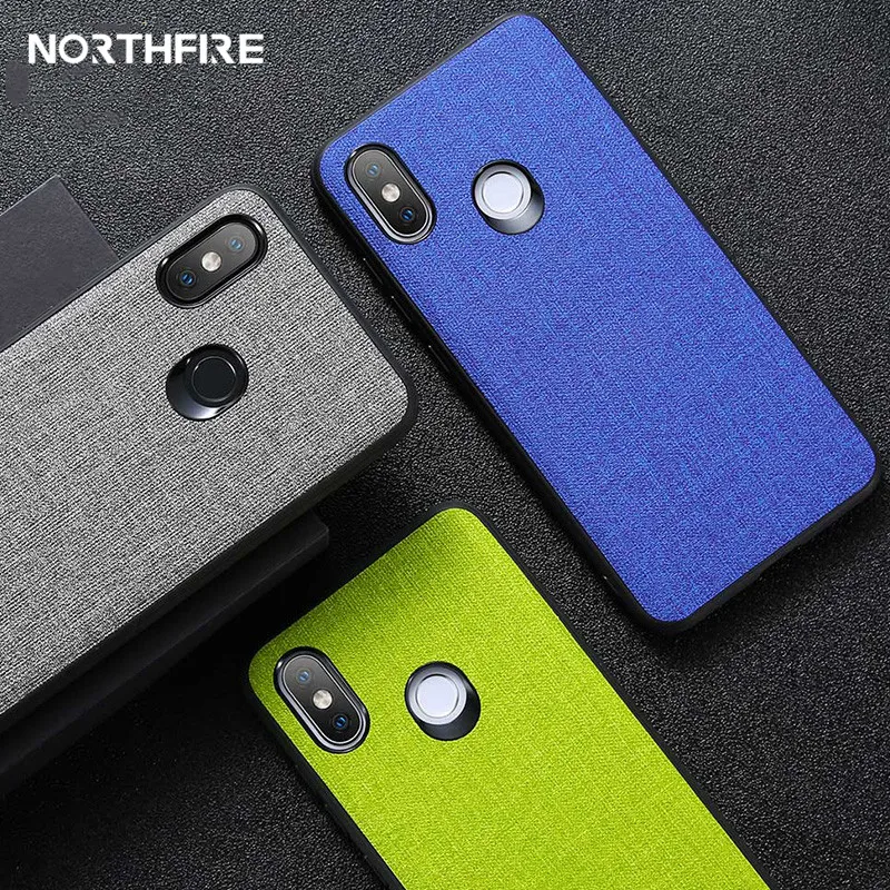 NORTHFIRE Fabric Pattern Phone Case For Xiaomi Redmi Note 7/6 pro Simple luxury Business Armor Full Cover Play Funda |