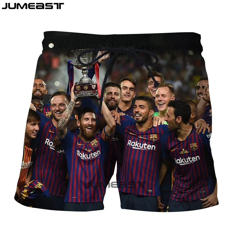 Jumeast Брендовые мужские/женские 3D принты "Футбол" Звезда Lionel Messi шорты летние быстросохнущие пляжные повседневные спортивные брюки короткие брюки - Цвет: 17