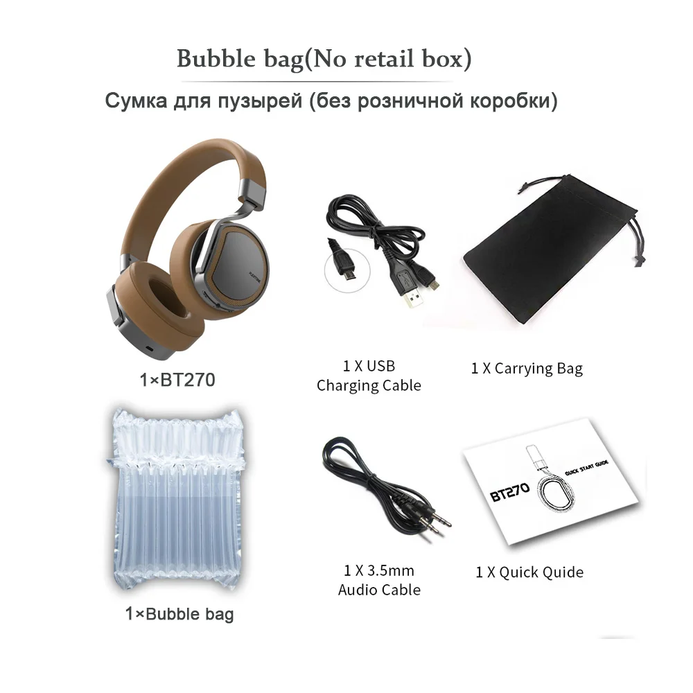 Беспроводные наушники CSR чип Bluetooth Hi-Fi стерео наушники с микрофоном для iphone samsung Xiaomi huawei - Цвет: Gold no box