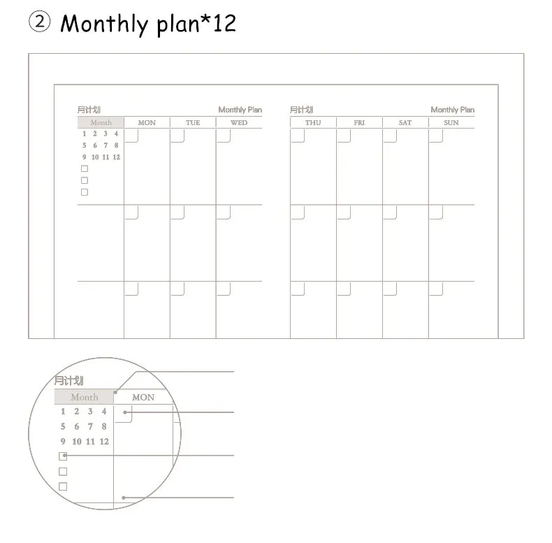 Weekly Plan Planner Journal A6 Organizer Agenda schedule Notebook Time Planning School Office Stationary Book Gift