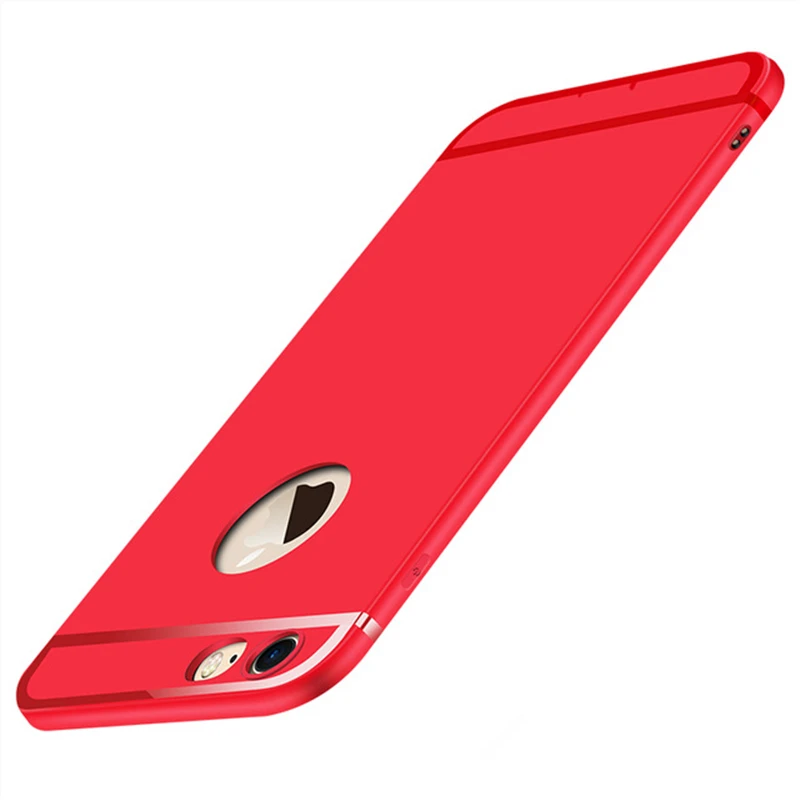 Romiky Red Color Soft TPU Case for iphone 7 6s 6 Plus Matte Rubber Covers Cases Apple Phone Bags Capa Coque | Мобильные телефоны и