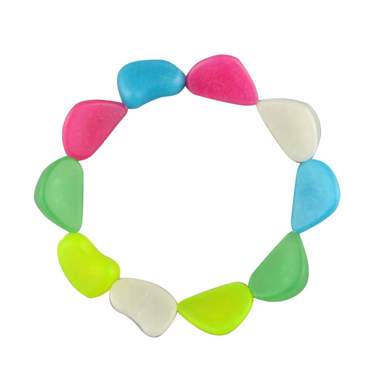 Красочный 10 шт световой светильник излучающий искусственный камешек камень