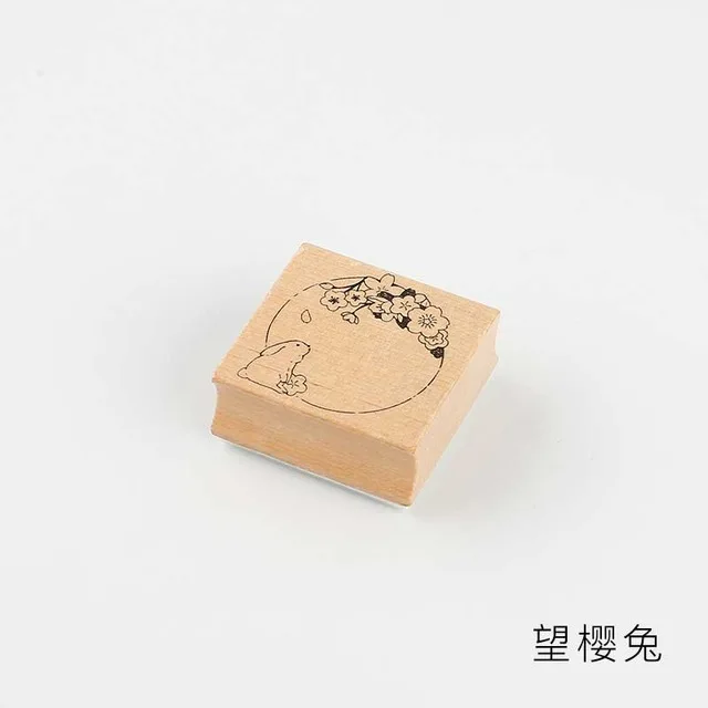 1-4 шт./партия винтажные вишневые Сакура штамп DIY деревянные и резиновые штампы для скрапбукинга канцелярские товары Скрапбукинг Стандартный штамп - Цвет: 4