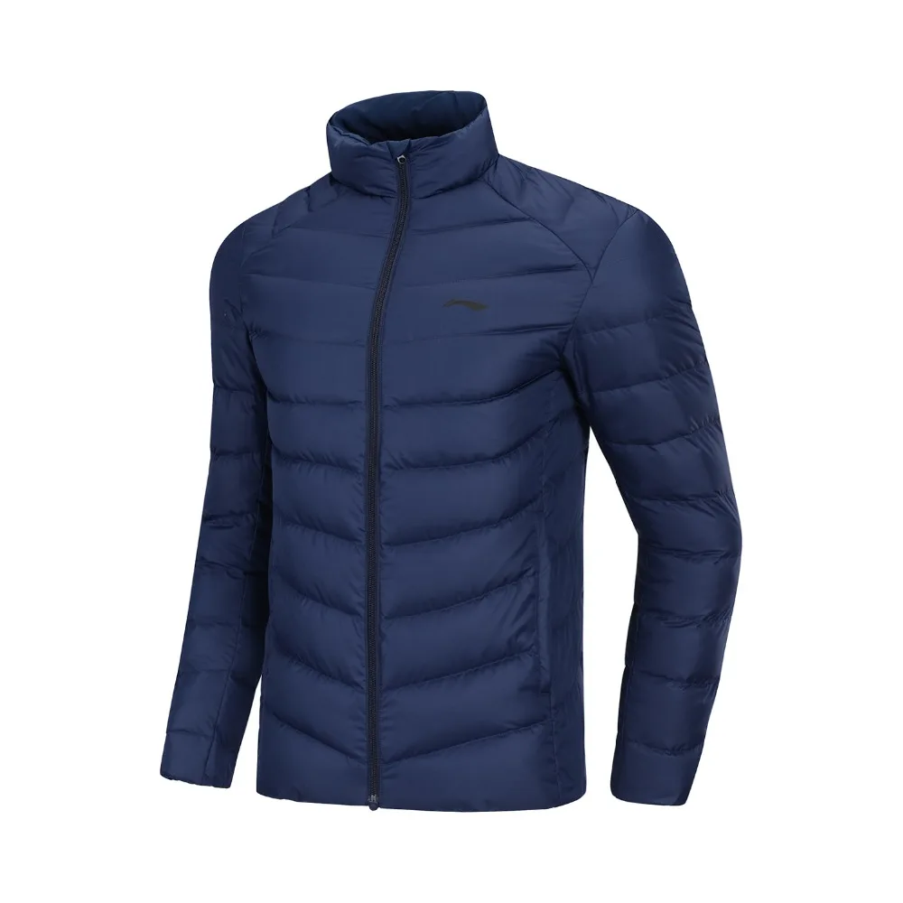 Li Ning мужской тренировочный короткий пуховик двусторонний легкий с подкладкой из