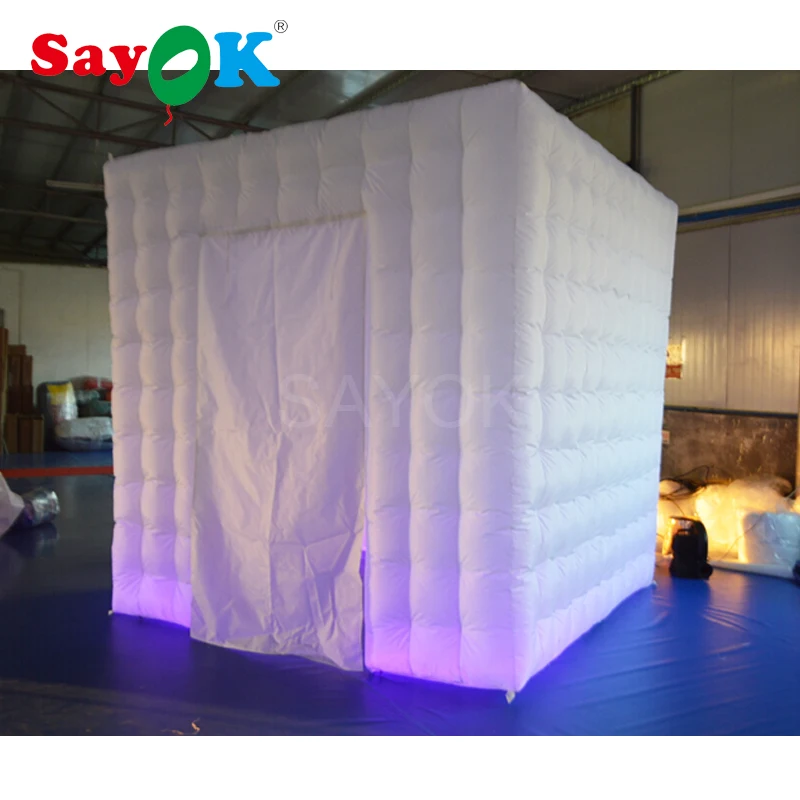 Портативная фотобудка Sayok надувная 17 цветов светодиодное освещение для