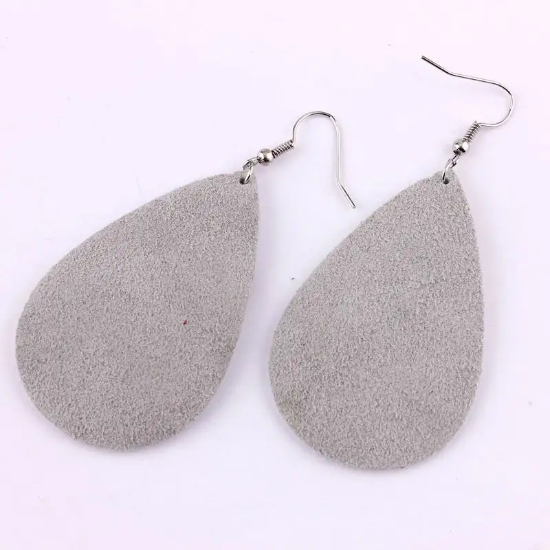 Новинка 2020 серьги в форме капли из натуральной кожи для женщин модные кожаные