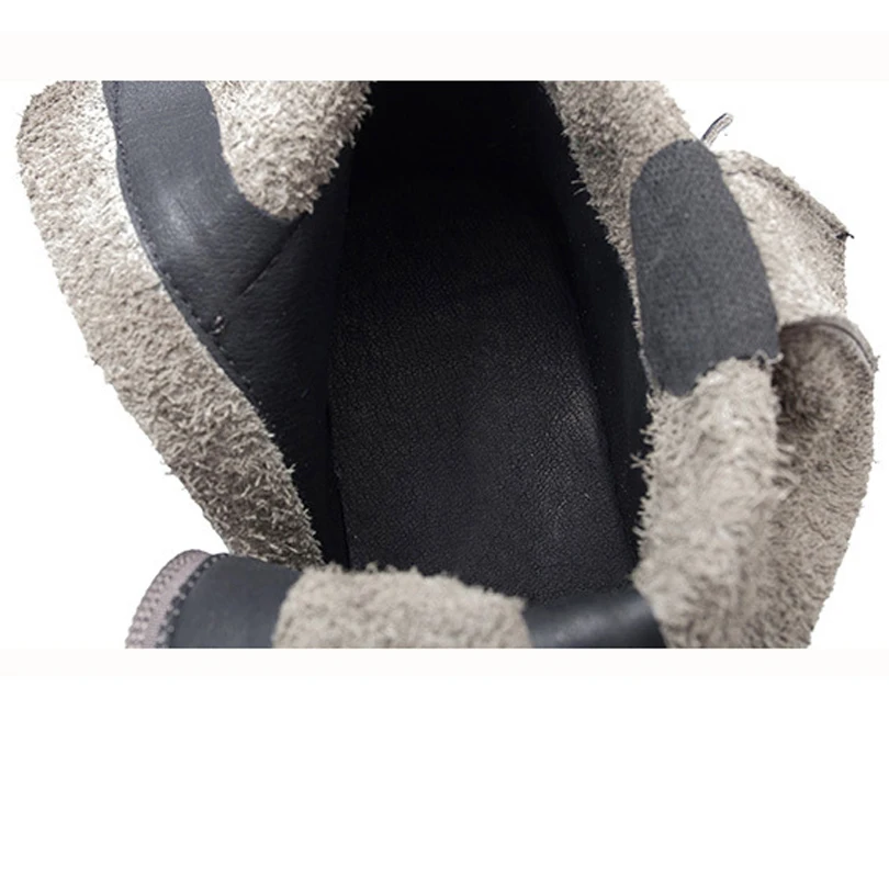 Ankle Zipper Snow Riding Equestrian Solid Flat Boots Genuine Natural Cow Leather Woman Handmade Rubber Out Sole Female Shoes | Обувь