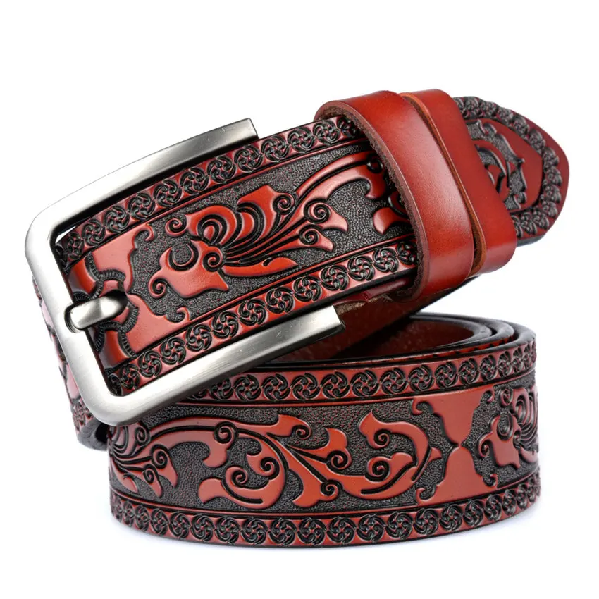 red brown Заводские Прямые пояса для меня цена модный дизайнерский ремень высокое качество пояса из натуральной кожи для мужчин гарантия качества - Цвет: red brown