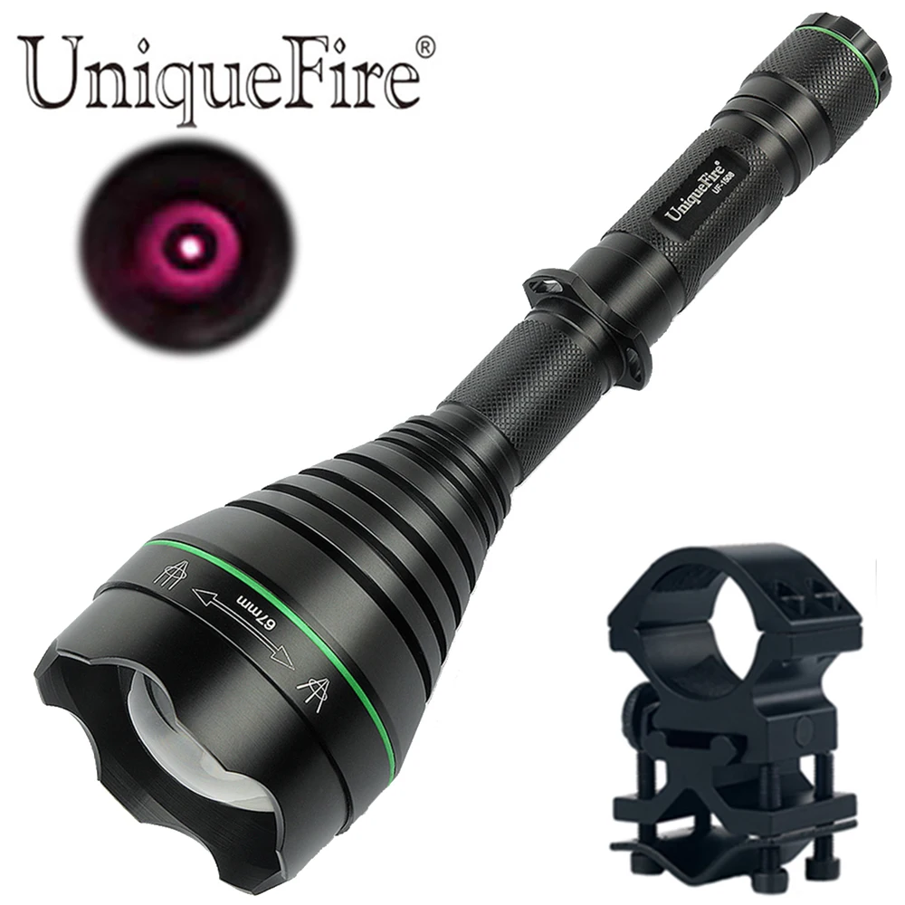 UniqueFire Infrared Hunting Flashlight UF-1508 IR 850NM Led Rechargeable T67 Lamp Torch Power By 18650 Battery+QQ07 Scope Mount