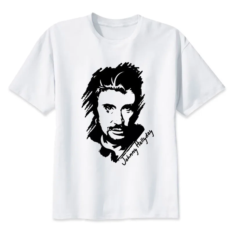 Футболка johnny hallyday rip Мужская футболка с музыкальным принтом Рок модная для мужчин