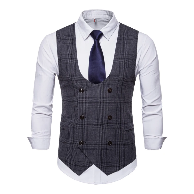 Модный мужской жилет повседневный Мужская одежда приталенные жилеты для